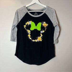 Disney Minnie Mouse Baseball Tee Halloween Minnie Top Medium